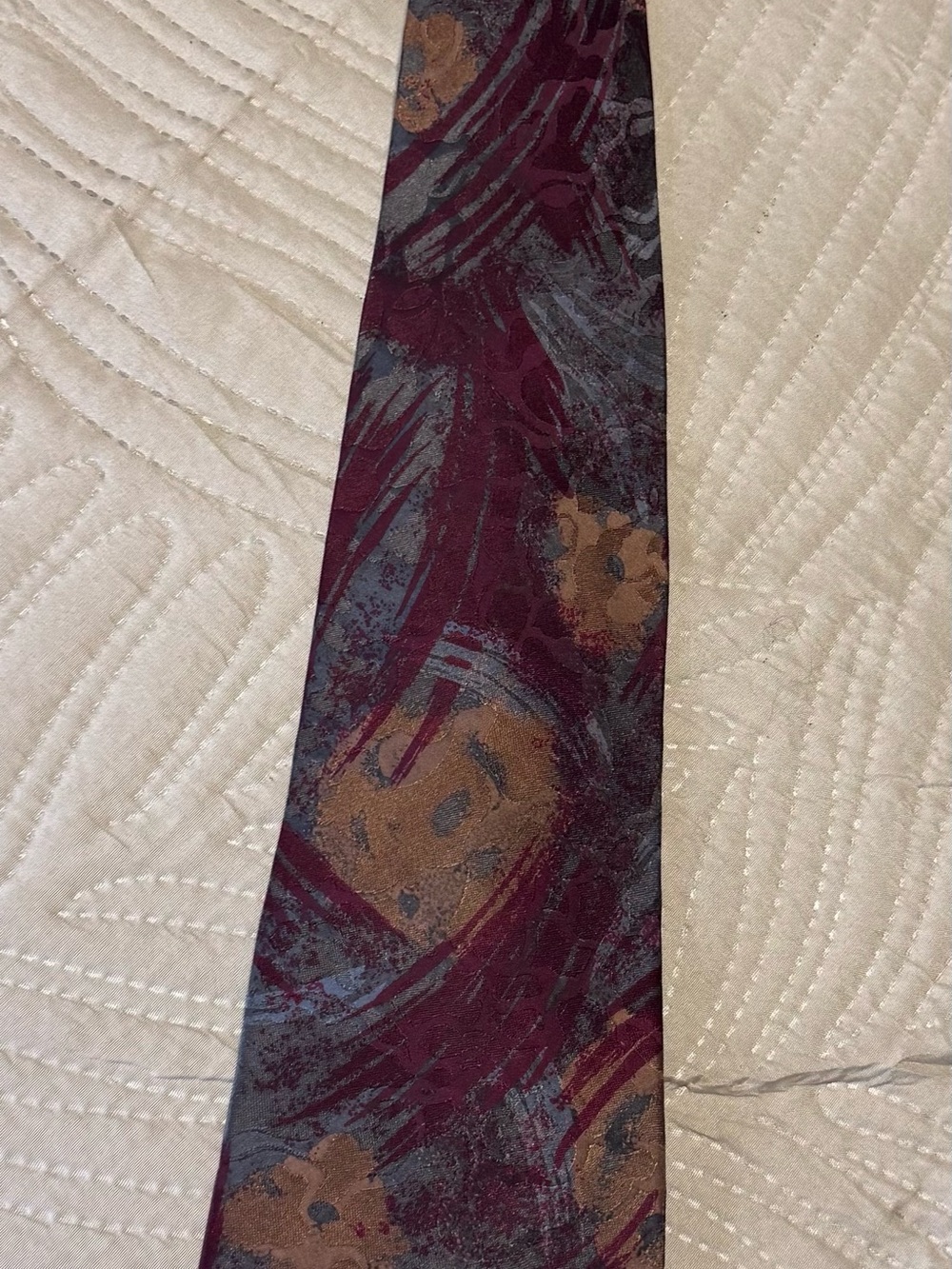 Classic Burgundy Patterned Men's Tie - Monterey